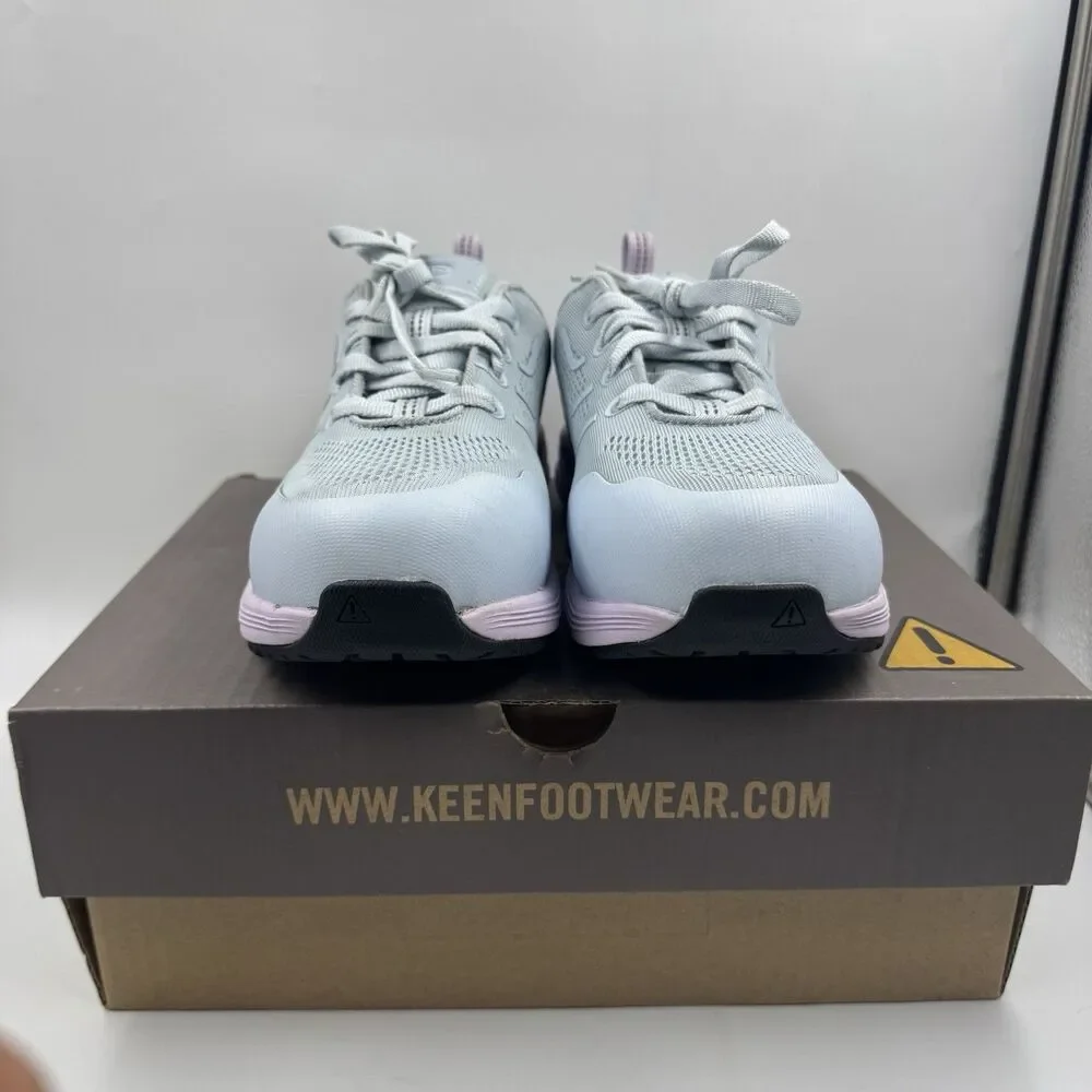KEEN Utility Minneapolis Women 7M Steel Toe Work Sneakers Gray Orchid NIB Defect